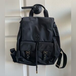 Tory Burch Nylon Flap Backpack